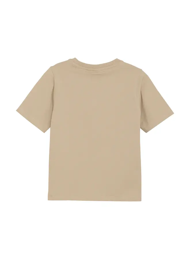 T-shirt Print- Latte sand