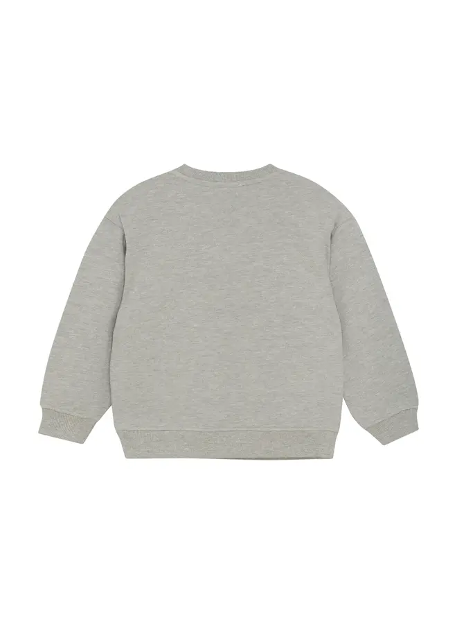 Oversized sweater Artwork-M grey melange