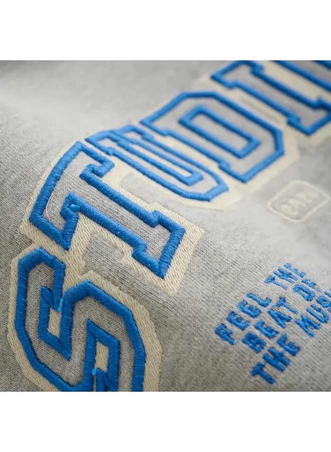 Oversized sweater Artwork-M grey melange