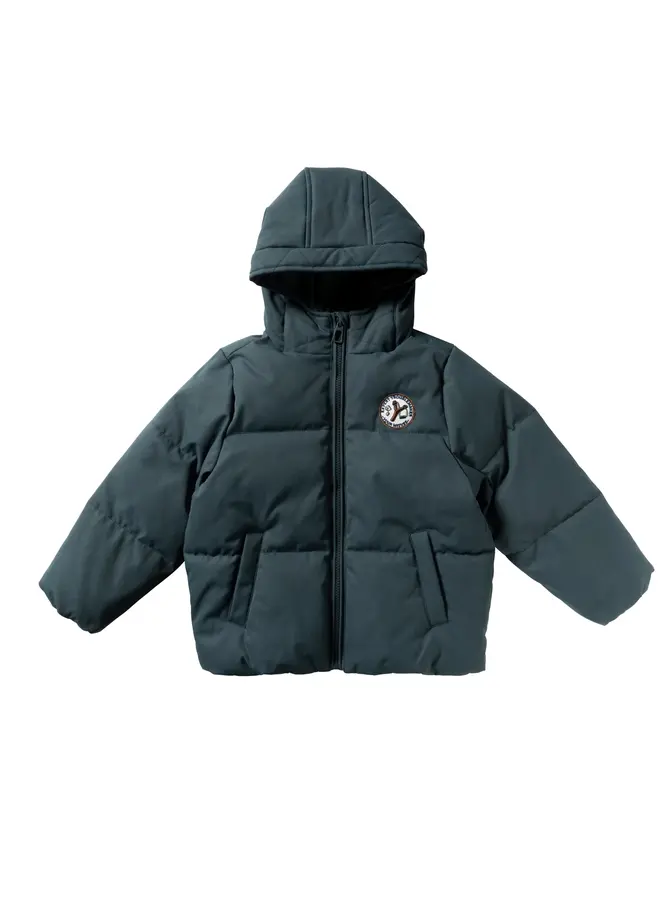 Solid puffer coat teal