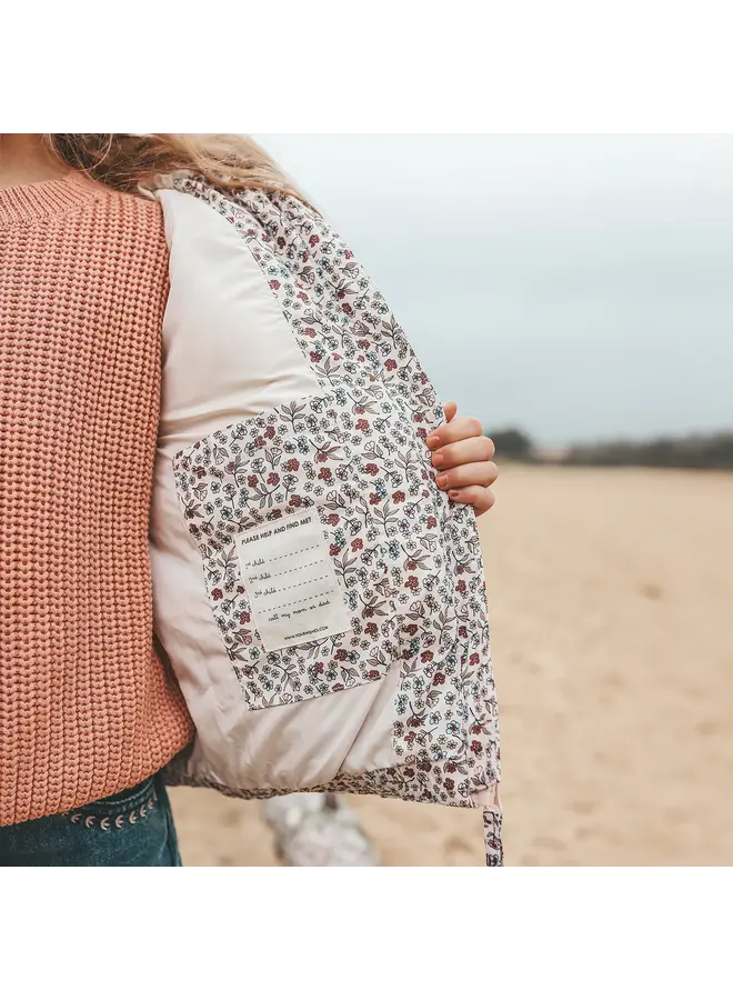 Fall garden puffer coat pink whisper