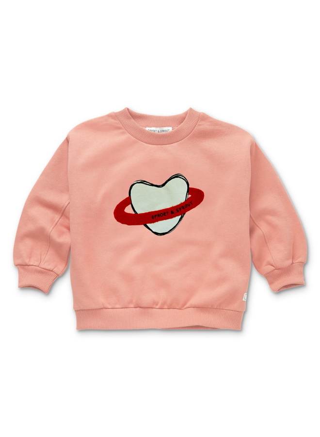 Sweater Heart Saturn Peach parfait
