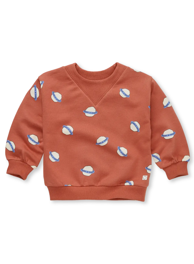 Sweater Rib Neck Saturn Macaron