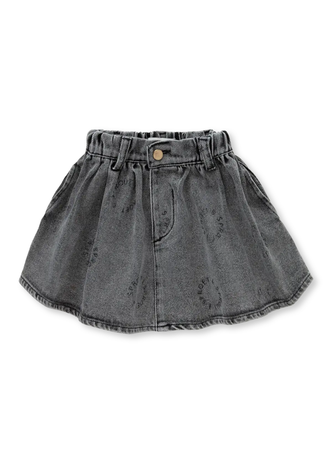 Denim Skirt Sproet Washed black