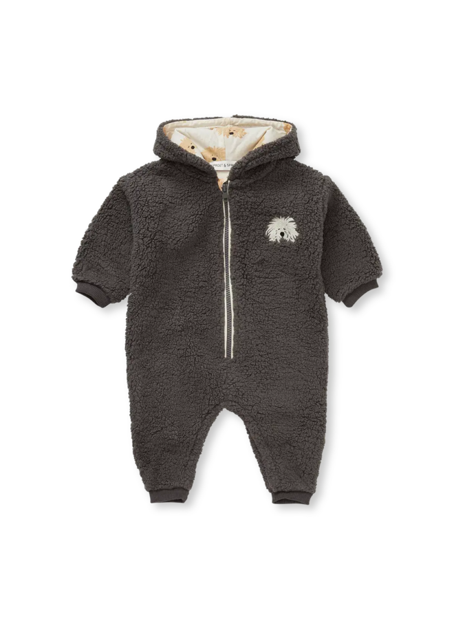 Baby Teddy Onesie Washed black