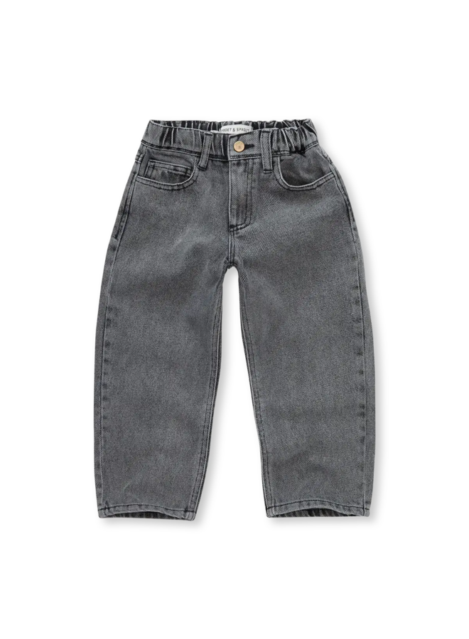 Denim Pants Washed black