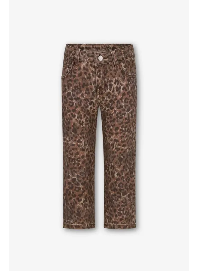 Riley Denim Leopard Pants