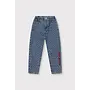Woven Tapered  Bull Denim Pants Denim Blue