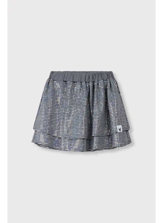 Knitted Sparkle Skirt Silver