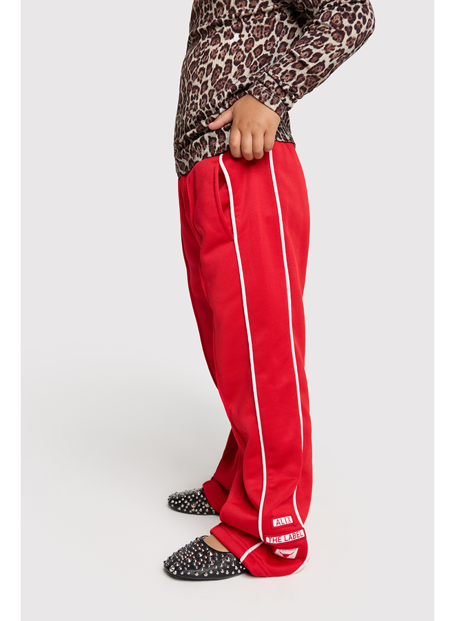 Knitted Wide leg Pants Bright red