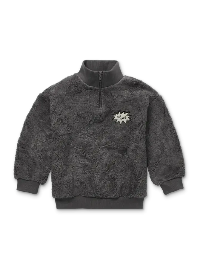 Teddy Anorak Sweatshirt Washed black