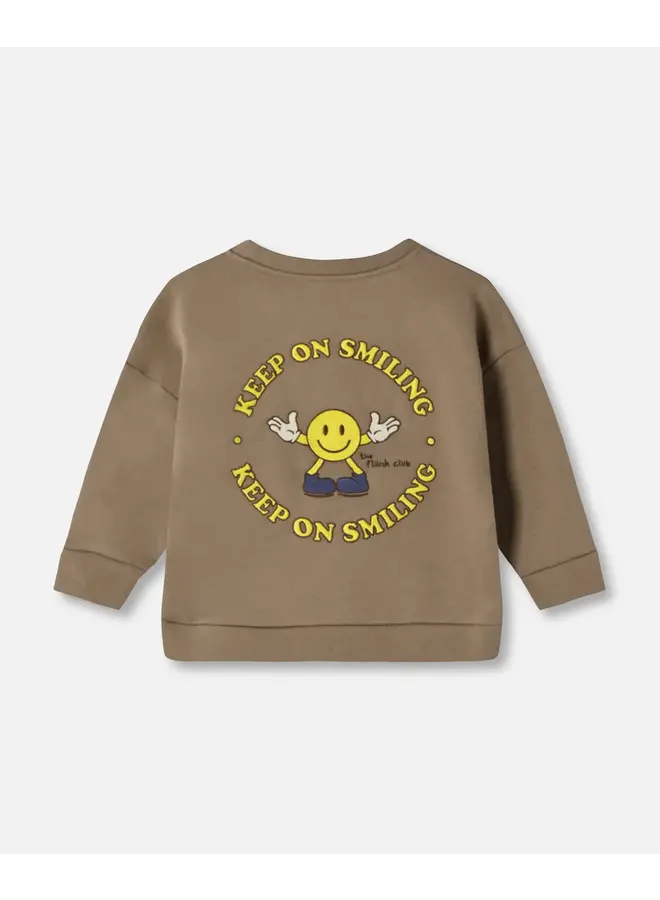 Alvin LS Smiley Sweatshirt Pine bark