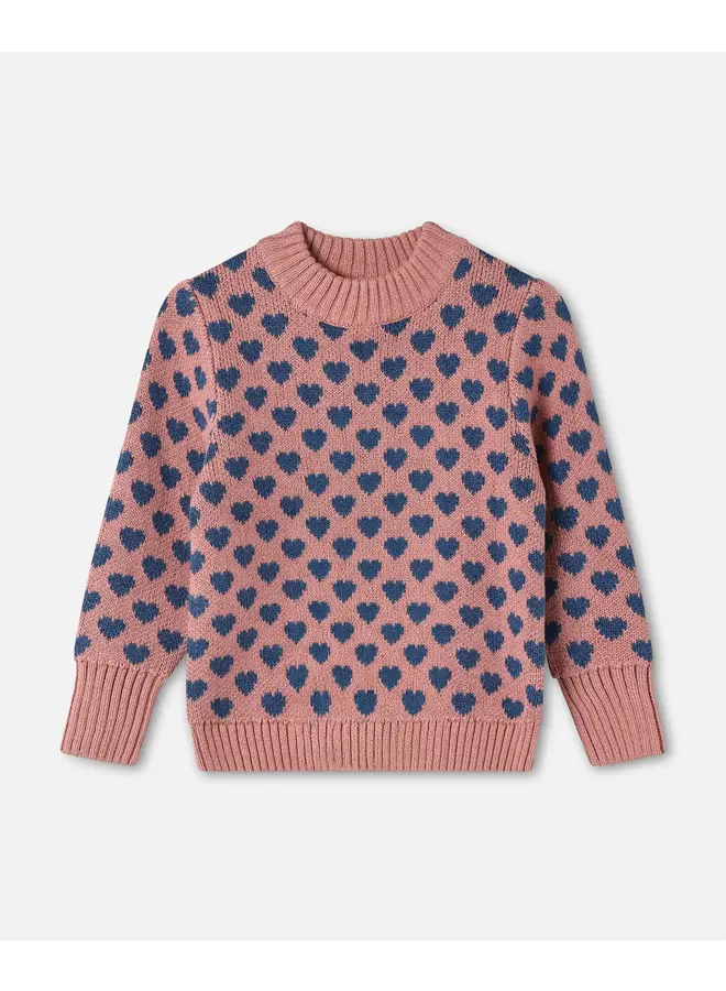 Janie Heart Pullover Ash rose