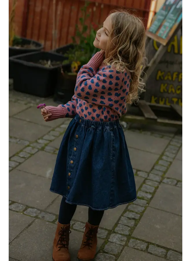 Janie Heart Pullover Ash rose