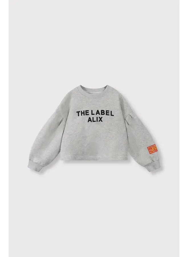 Knitted Strass Logo Sweater Soft grey