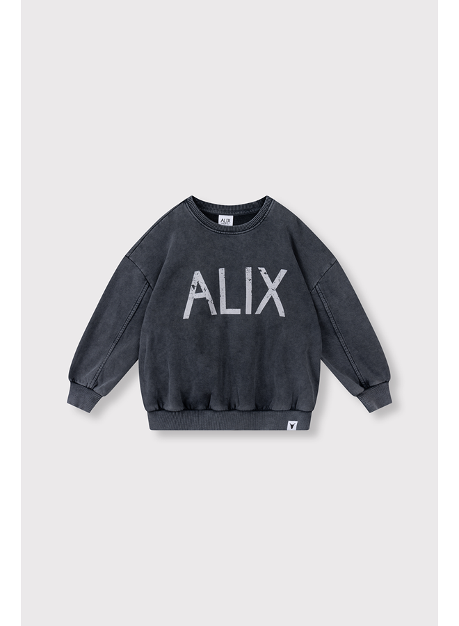 Knitted Alix on tour Sweater Charcoal grey