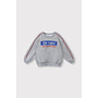 Knitted Text print Sweater Soft grey