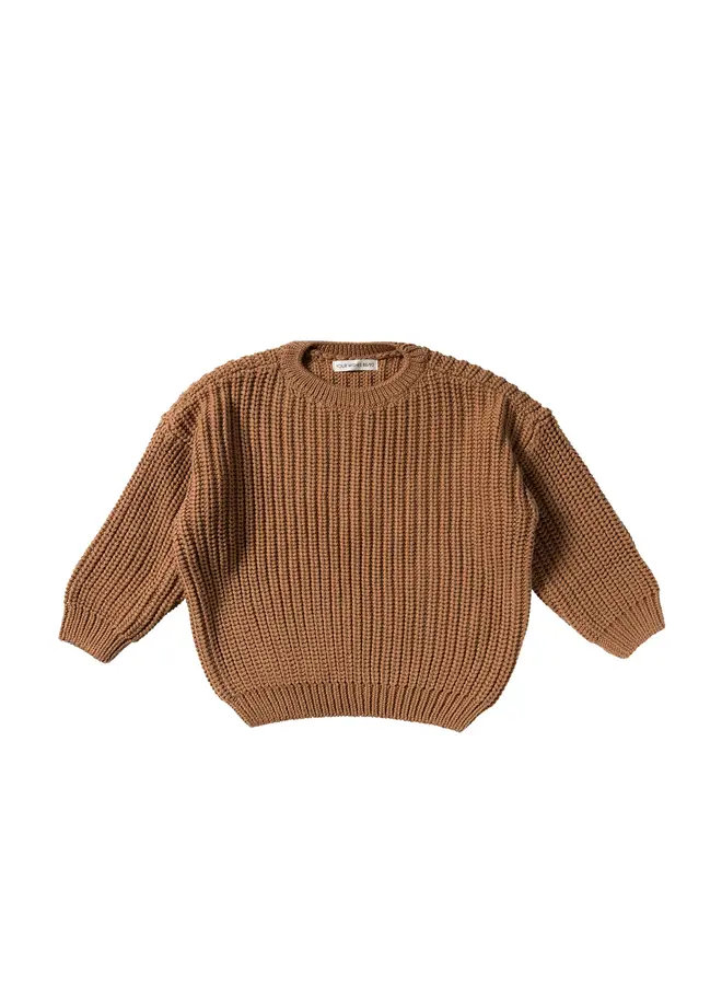 Knit chunky sweater chipmunk