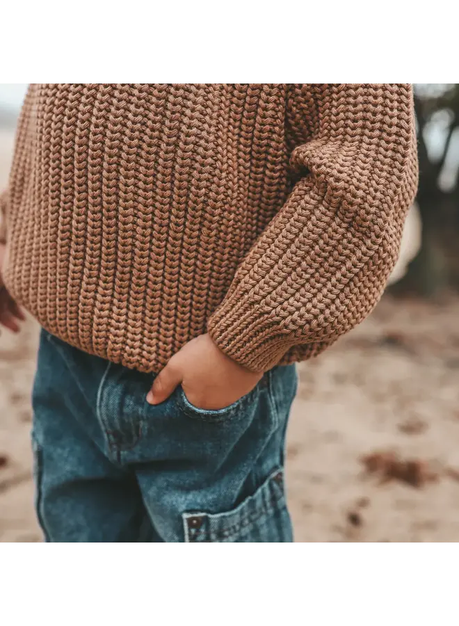 Knit chunky sweater chipmunk