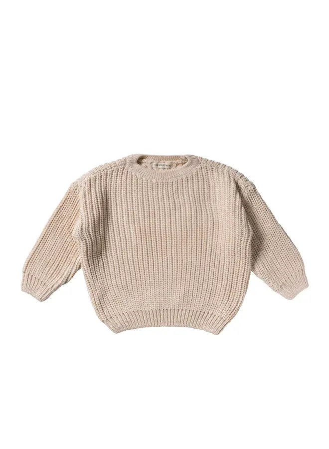 Knit chunky sweater sand