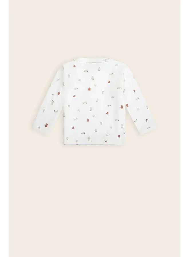 Ko Longsleeve w. Placket AOP Cars
