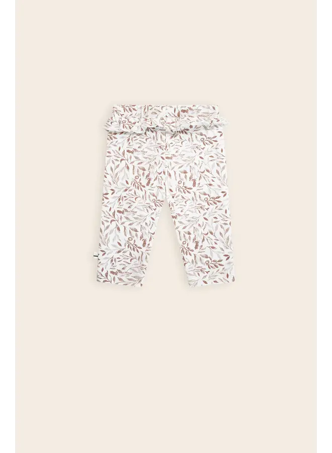 Skyler Pants Ruffle Waist AOP Leaves