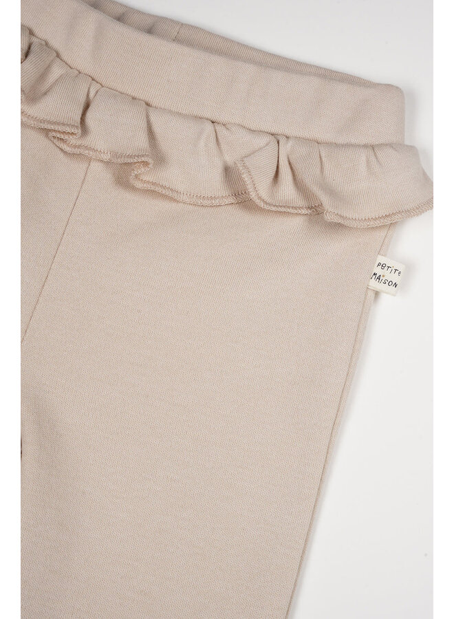 Skyler Pants Ruffle waist Oatmeal