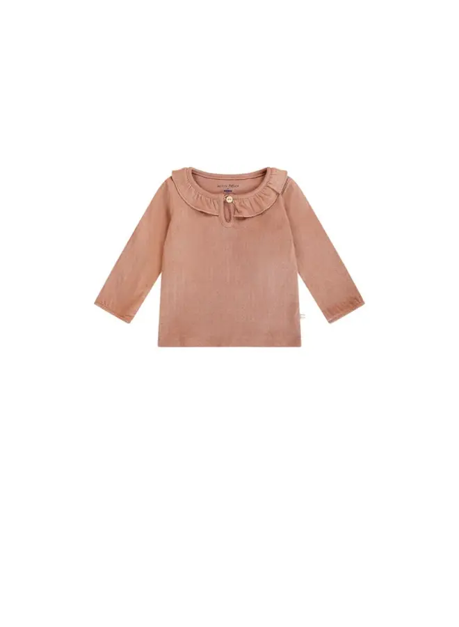 Kaya Longsleeve w. Ruffle Caramel