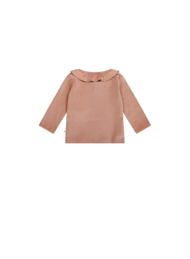 Kaya Longsleeve w. Ruffle Caramel
