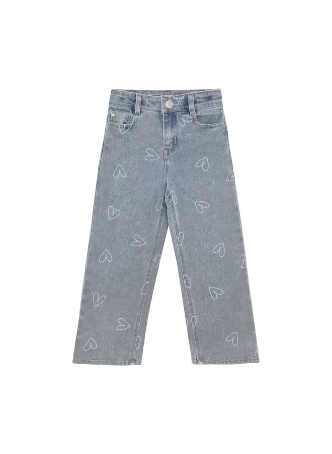 Wide fit heart jeans