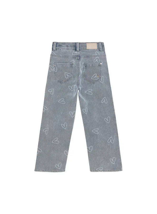 Wide fit heart jeans