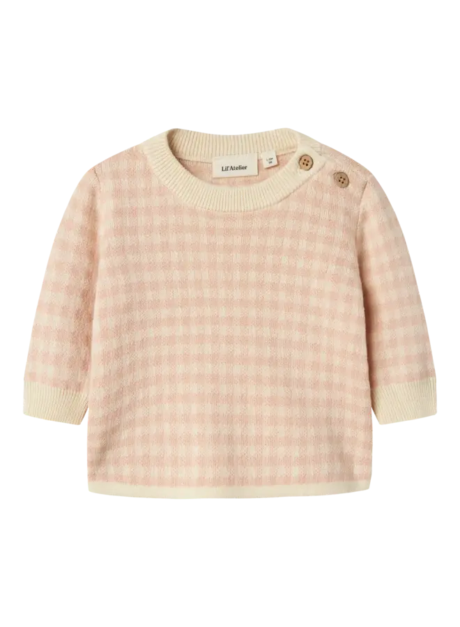 NBFNadie LS Loose Knit Cameo Rose