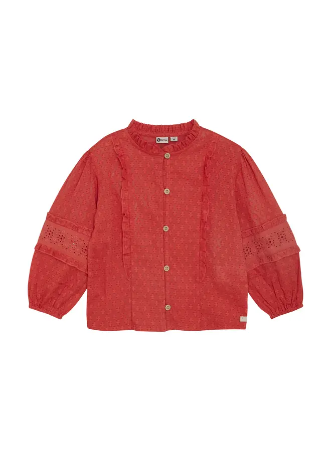 Shirt longsleeve ruffle