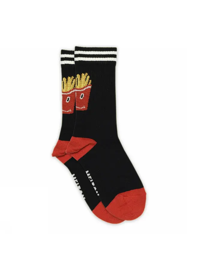 French Fries Socks 08 Black