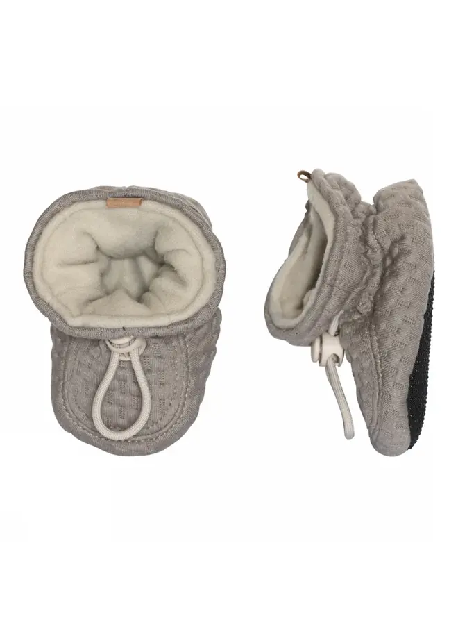 Structure Textile Slofjes Beige Melange