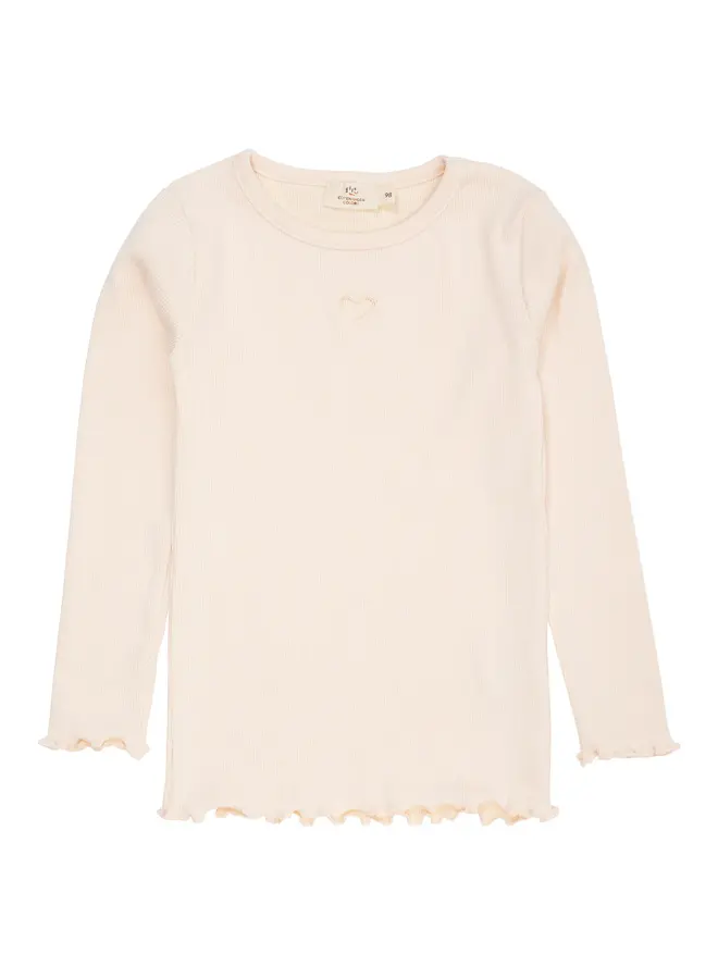 Longsleeve Rib Heart Hole Dusty Rose