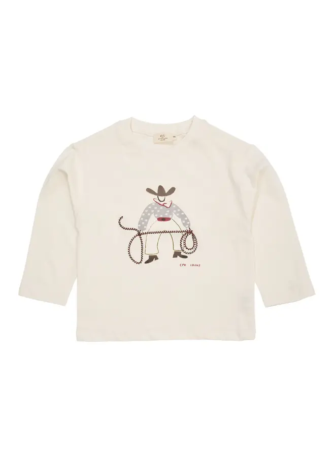 Longsleeve Cowboy Print Cream