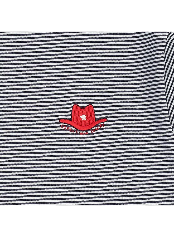 Longsleeve Cowboy Hat Navy/Cream Stripe