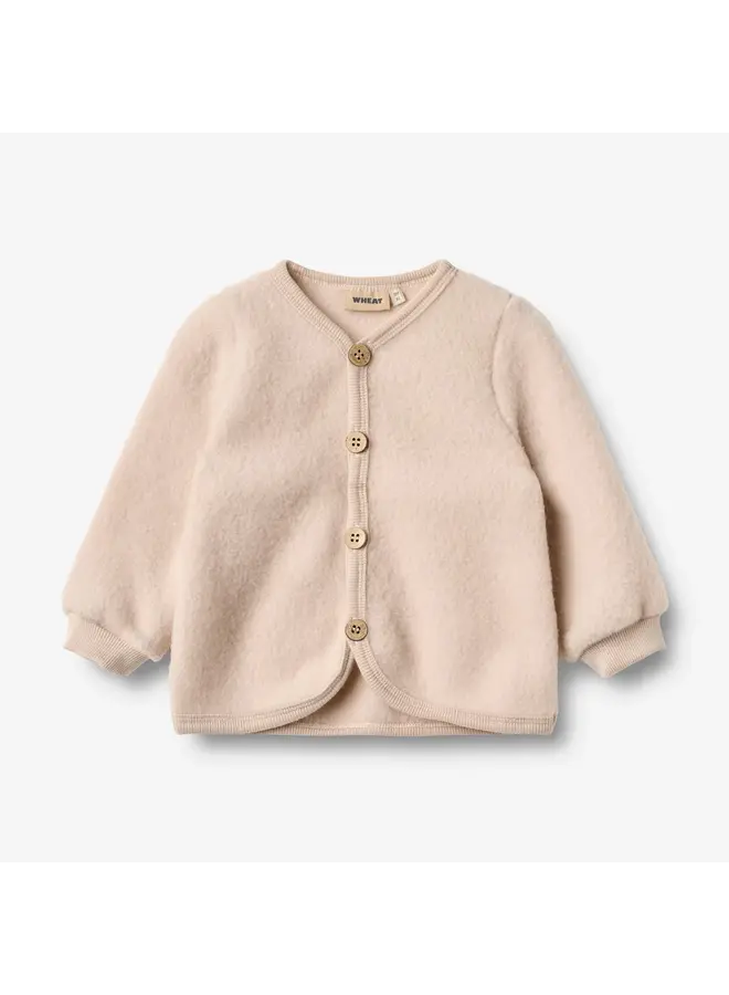 Wool Fleece Cardigan Kari Pale Lilac