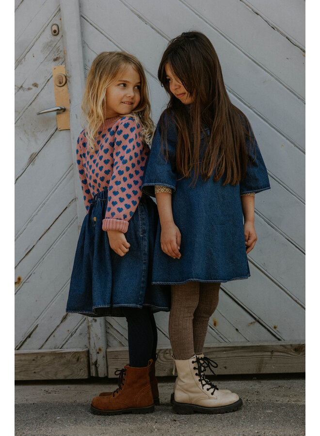 Janie Heart Pullover Ash rose