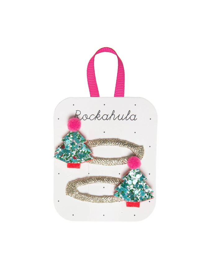 Christmas tree glitter clips