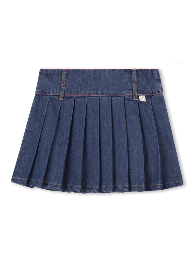 Plooirokje Glitter Denim Blue