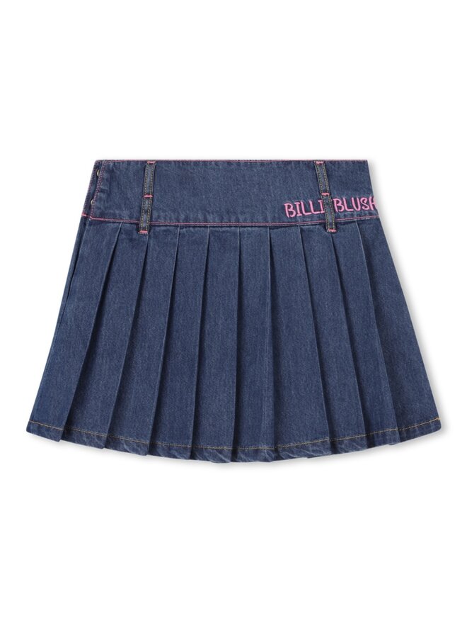 Plooirokje Glitter Denim Blue