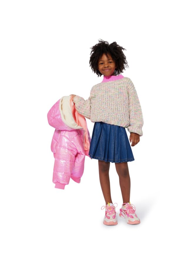 Plooirokje Glitter Denim Blue