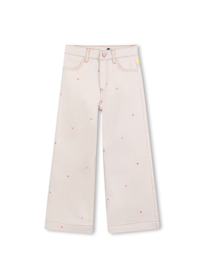 Broek Wide Leg Hartjes Zand