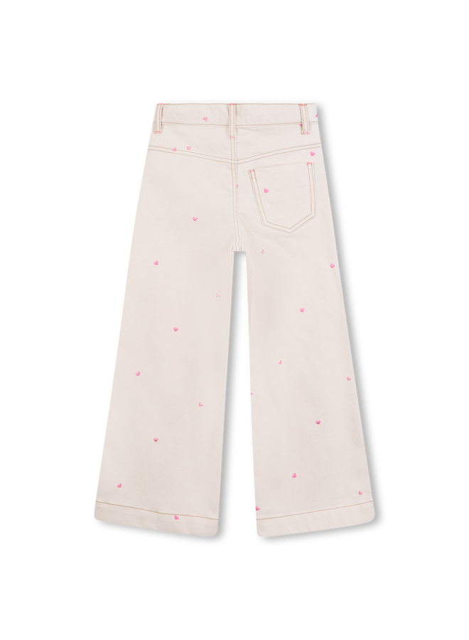 Broek Wide Leg Hartjes Zand W25