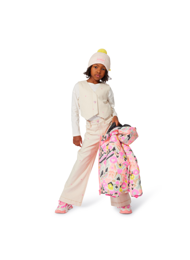 Broek Wide Leg Hartjes Zand W25