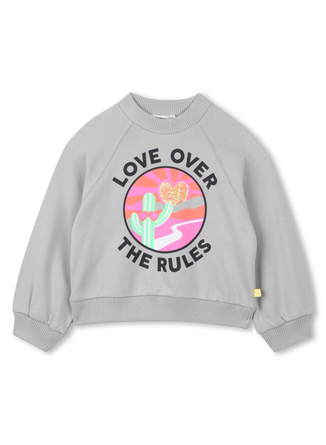 Sweater Love over the Rules Grijs