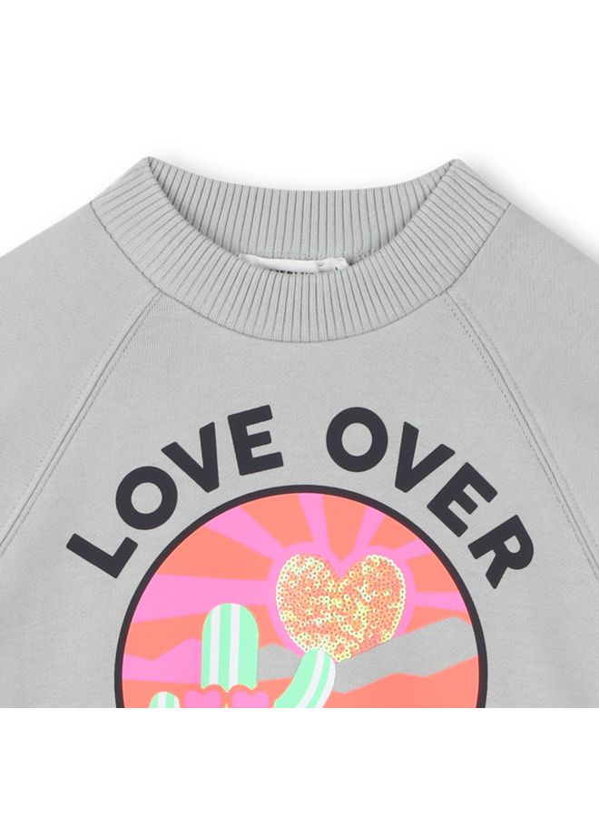 Sweater Love over the Rules Grijs