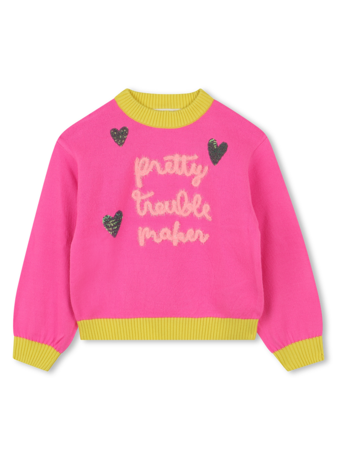 Trui Pretty Trouble Maker Roze